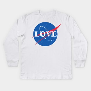 LOVE  - NASA Kids Long Sleeve T-Shirt